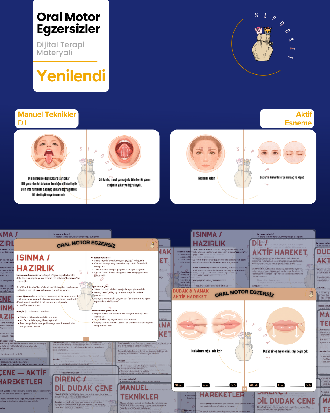 Oral Motor Terapi Materyali PDF | 90 Egzersiz Yönergesi
