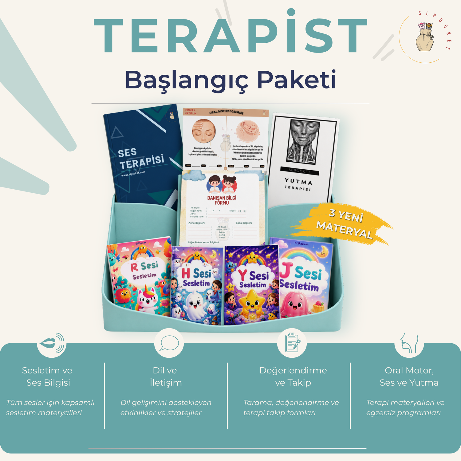 SLPocket Terapist Başlangıç Paketi – Dil ve Konuşma Terapistleri için dijital terapi materyalleri